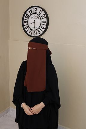 روسری قهوه ای پنبه پلی استر DİLNUVAR - کد 849599143