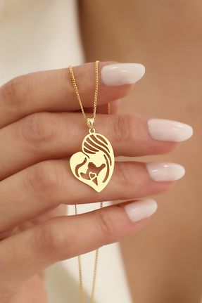 گردنبند نقره طلائی زنانه 925 عیار Nox Jewelry - کد 827662672