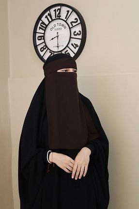 روسری قهوه ای پنبه پلی استر DİLNUVAR - کد 849599138