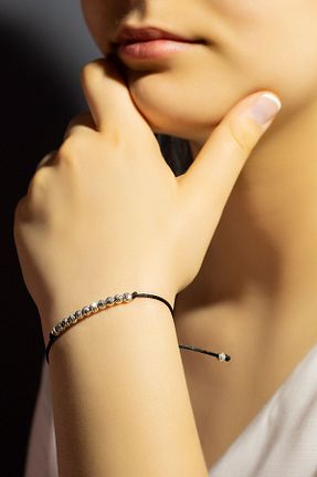 دستبند نقره مشکی زنانه 925 عیار Safir Jewellery - کد 336579617