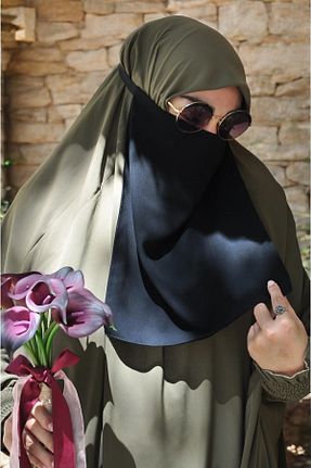 روسری مشکی پنبه ای DİLNUVAR - کد 746400592