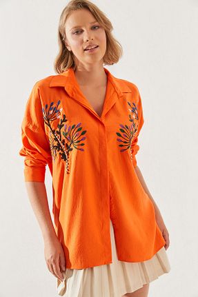 پیراهن نارنجی زنانه رگولار Bianco Lucci - کد 849630733