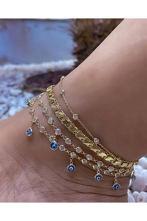 خلخال نقره زرد زنانه CAKA TAKI - کد 848838332