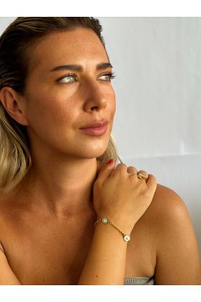 دستبند استیل (فولاد) طلائی زنانه استیل (فولاد) Ayça vural - کد 847897490