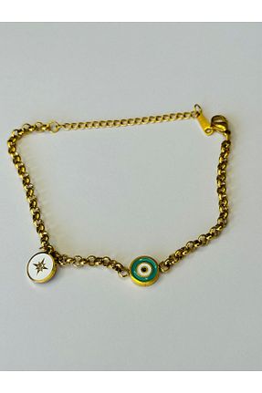دستبند استیل (فولاد) طلائی زنانه استیل (فولاد) Ayça vural - کد 847897490