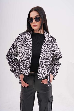 ترنچکت سفید زنانه پلی استر VOVSTYLE - کد 849649753