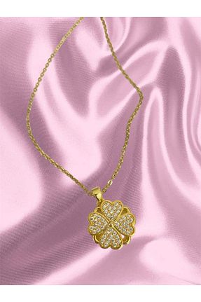 گردنبند استیل ( فولاد ) طلائی زنانه استیل (فولاد) ANGELSS JEWELLERY - کد 849288368