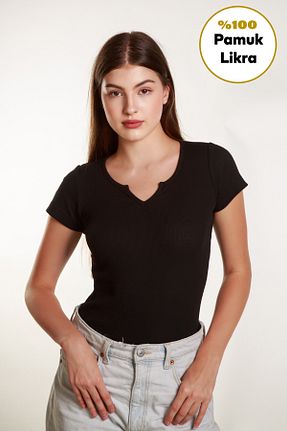بلوز مشکی زنانه ساده MİSS M.A.T FASHİON - کد 849723239