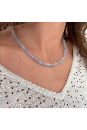 گردنبند نقره آبی زنانه 925 عیار Serline Desing - کد 641281465