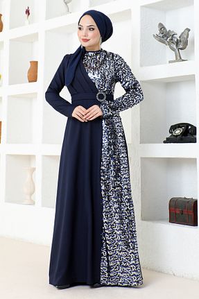 لباس مجلسی حجاب بژ زنانه یقه دوچرخه ModaMerve - کد 384876001