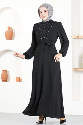 لباس حجاب مشکی زنانه اسلیم ModaMerve - کد 799191442