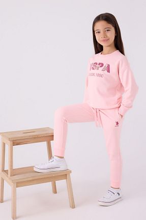 ست گرمکن صورتی بچه گانه %100 پنبه U.S. Polo Assn. - کد 849117374