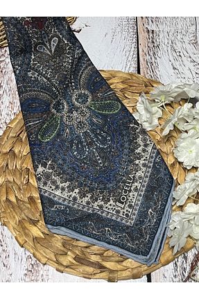 شال آبی زنانه پنبه ای Aydmr Aksesuar - کد 847937749