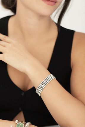 دستبند استیل (فولاد) طوسی زنانه استیل (فولاد) cicekartstudio - کد 844747702