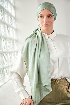 شال سبز زنانه پنبه ای Scarf - کد 816870814