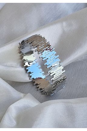 دستبند استیل (فولاد) طوسی زنانه استیل (فولاد) Brassito - کد 847847225