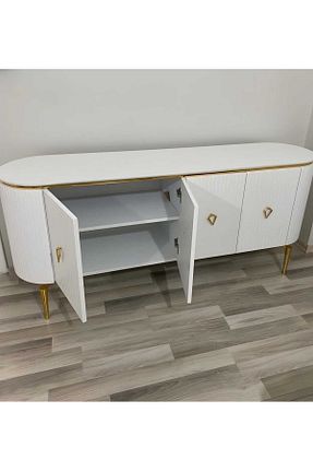 میز و پایه تلویزیون سفید MDF NUR AHŞAP - کد 811100760
