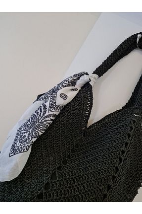 کیف دوشی مشکی زنانه حصیر Verda Desing - کد 295423885