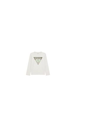 تیشرت سفید بچه گانه یقه دوچرخه Guess - کد 849617266