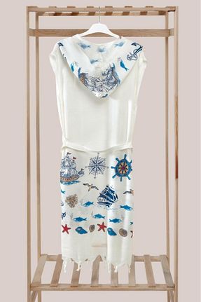 لباس ساحلی آبی زنانه چاپی Mulberry - کد 819664884