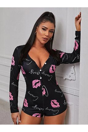 ست لباس راحتی مشکی زنانه چاپی the DIFFerent - کد 849631295