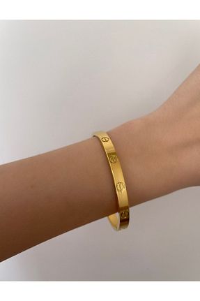 دستبند استیل (فولاد) طلائی زنانه استیل (فولاد) ZWEIG - کد 242861681