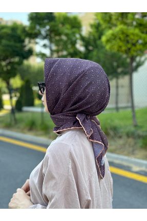 دستمال گردن قهوه ای زنانه پنبه ای MONOOR - کد 849252937