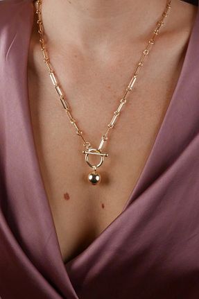 گردنبند جواهر زرد زنانه روکش طلا Stelart - کد 849714758
