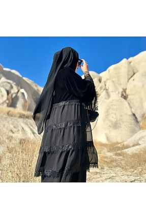 لباس حجاب مشکی زنانه رگولار busrasdesign - کد 845397276