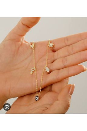 گردنبند نقره طلائی زنانه 925 عیار ZAHAP GOLD - کد 803016943
