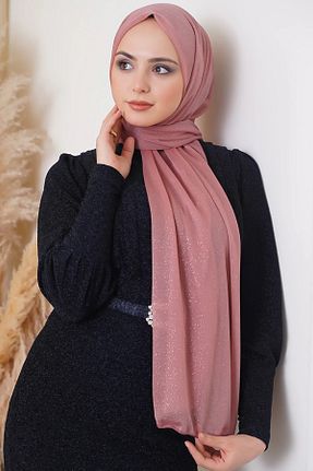 شال صورتی زنانه پنبه ای ALLURİNG - کد 707588623