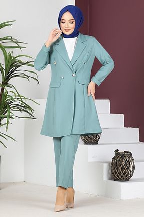 ست بالاتنه و پائین تنه سبز زنانه بافتنی ModaMerve - کد 802046354