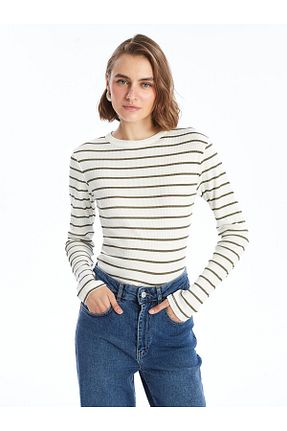 تیشرت سبز زنانه Skinny LC Waikiki - کد 849741712