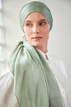 شال سبز زنانه پنبه ای Scarf - کد 816870814