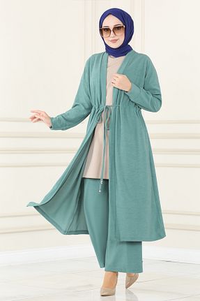 ست بالاتنه و پائین تنه سبز زنانه بافتنی ModaMerve - کد 799606589