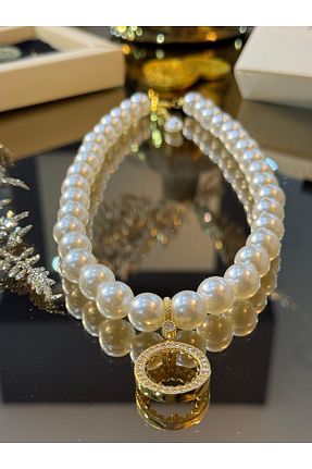 گردنبند مروارید بژ Şeyma ÖZŞAMLI - کد 777574228