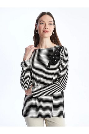 بلوز مشکی زنانه رگولار LC Waikiki - کد 802781524