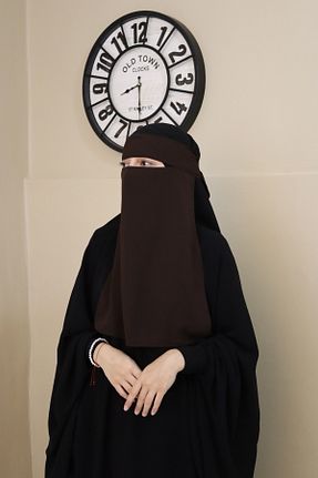 روسری قهوه ای پنبه پلی استر DİLNUVAR - کد 849599138