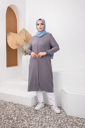 کلاه و ابایا طوسی زنانه پنبه ای OKTAYUSTA COLLECTİON - کد 736864144