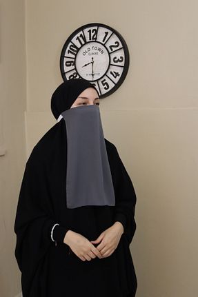 روسری طوسی پنبه ای DİLNUVAR - کد 849617715