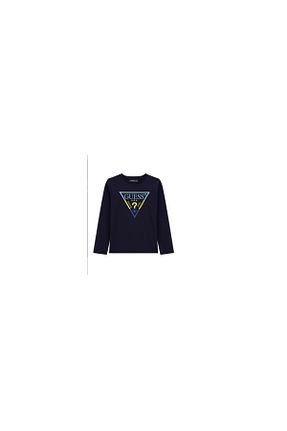 تیشرت سرمه ای بچه گانه یقه دوچرخه Guess - کد 844872721
