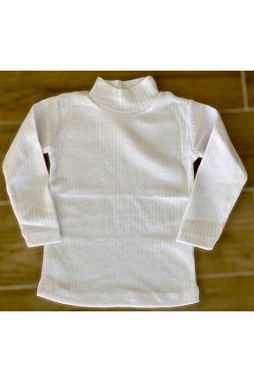 بادی سفید بچه گانه یقه نیم ماهیگیر BİLGENS BUTİK - کد 383421702