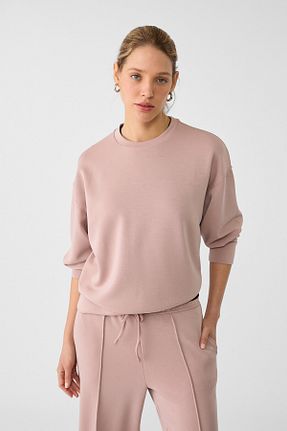 سوئیشرت صورتی زنانه ساده Stradivarius - کد 849642098