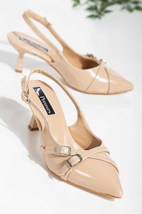 کفش مجلسی بژ زنانه چرم مصنوعی ACMZ SHOES - کد 849652426