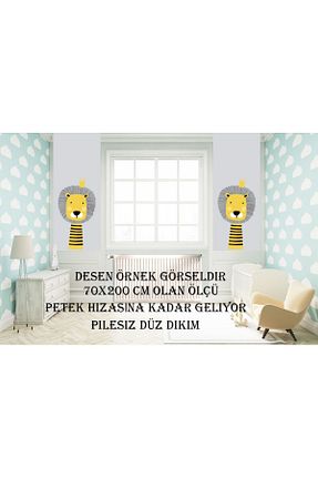 پرده زمینه طوسی پلی استر CİCİ ODAM - کد 48508901
