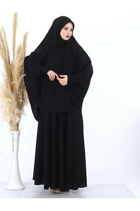 کلاه و ابایا مشکی زنانه پلی استر Genel Markalar - کد 80649576