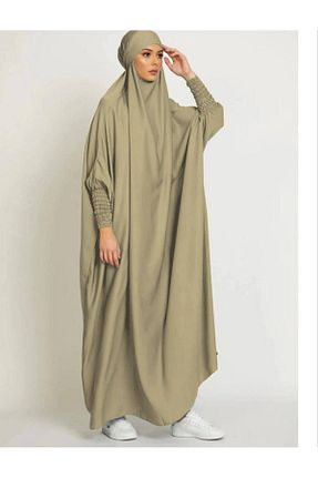 کلاه و ابایا بژ زنانه پلی استر Şahane - کد 447226356