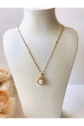 گردنبند استیل ( فولاد ) طلائی زنانه استیل (فولاد) Butik - کد 849677679