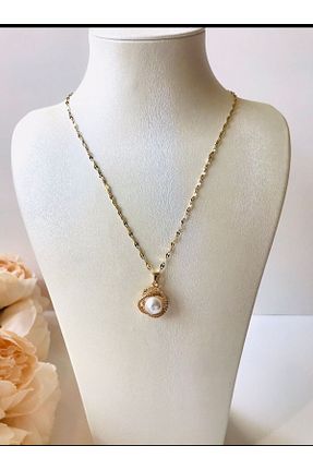 گردنبند استیل ( فولاد ) طلائی زنانه استیل (فولاد) Butik - کد 849677679