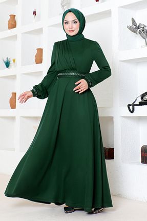 لباس حجاب زرشکی زنانه اسلیم ModaMerve - کد 843506749
